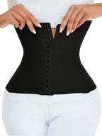 High-Stretch Waist Trainer Corset with Hook Front Closure and Sculpting Fit