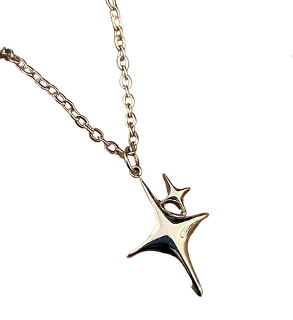 Y2K Star Pendant Necklace Celestial Alternative Fashion Statement Jewelry