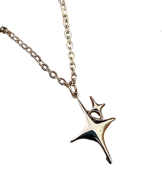 Y2K Star Pendant Necklace Celestial Alternative Fashion Statement Jewelry