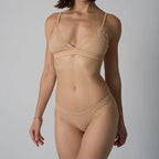 Soft Scalloped Lace Deep Plunge Wire-Free Bralette