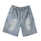 Men's Relaxed Denim Style Casual Shorts with Loose Fit and Everyday Streetwear Appeal