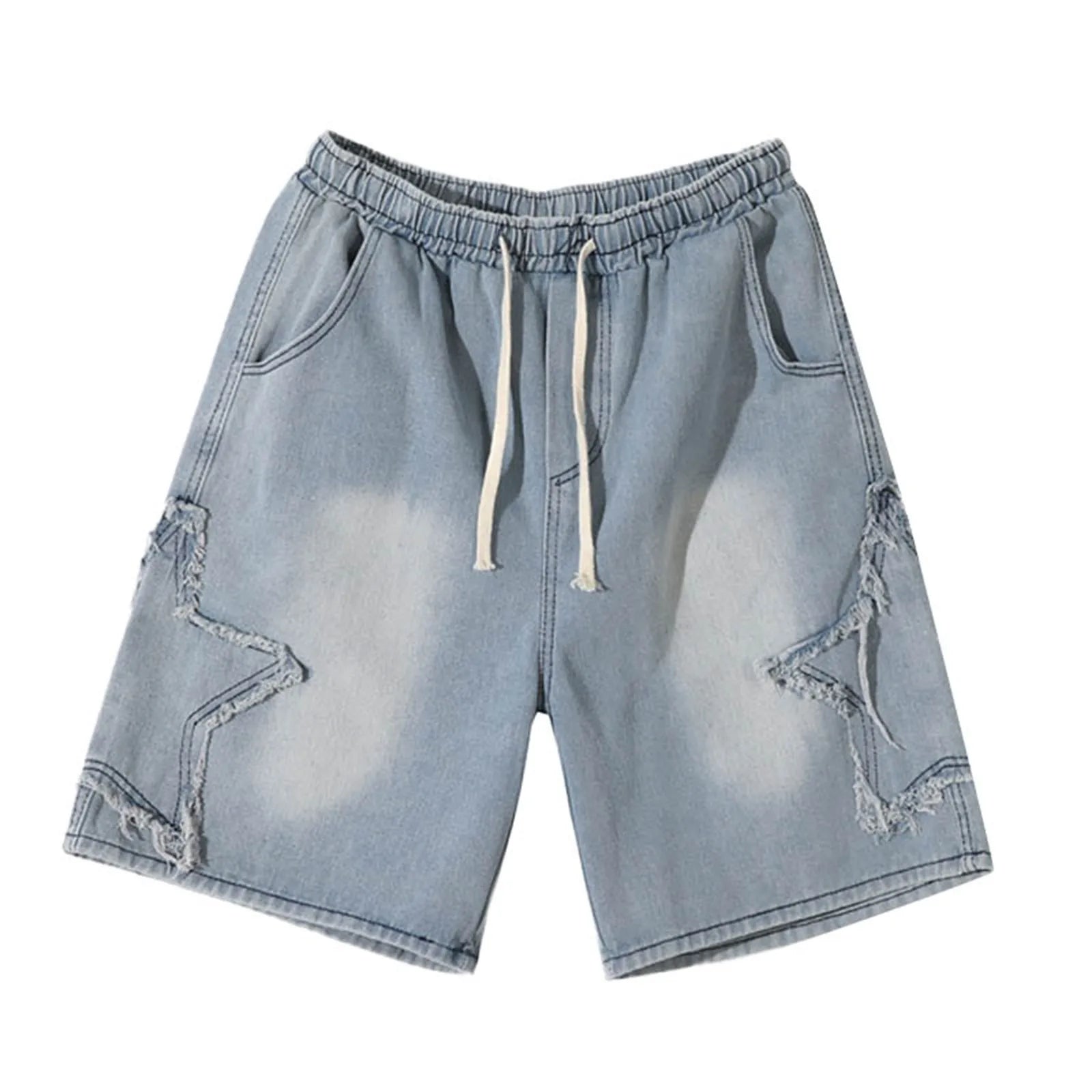 Men's Relaxed Denim Style Casual Shorts with Loose Fit and Everyday Streetwear Appeal