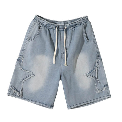 Men's Relaxed Denim Style Casual Shorts with Loose Fit and Everyday Streetwear Appeal