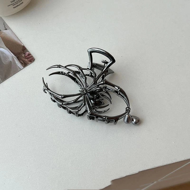 Vintage Spider Hair Claw Clip Gothic Statement Alternative Fashion Accessory