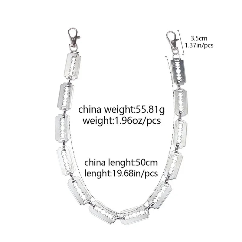 Industrial Link Waist Chain for Punk, Grunge and Alternative Streetwear Styling
