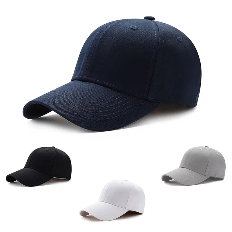 Minimalist Solid Baseball Cap Adjustable Curved Brim Casual Streetwear Fashion Hat