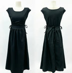 Dark Coquette Corset Maxi Dress with Elegant Gothic Streetwear Styling