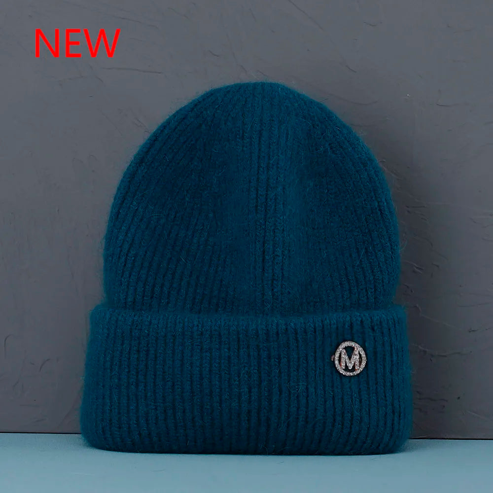 Soft Rabbit Fur Knit Beanie for Everyday Casual Outdoor Winter Fashion and Comfort Style