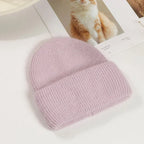 Soft Rabbit Fur Blend Acrylic Knit Beanie for Everyday Winter Casual Fashion and Comfort