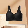Seamless Wire-Free Plunge Bra with Side-Smoothing Support and Textured Cups