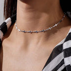 Vintage Gothic Cross Choker Necklace With Punk Chain Alternative Streetwear Fashion Styling