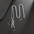 Gothic Figure Pendant Necklace with Dark Fantasy Alternative Statement Styling