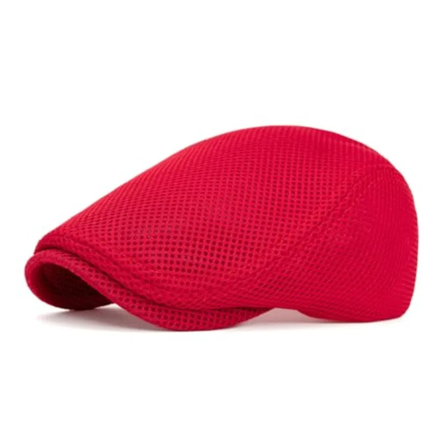 Breathable Mesh Ivy Flat Cap Cotton Casual Vintage Driving Streetwear Hat
