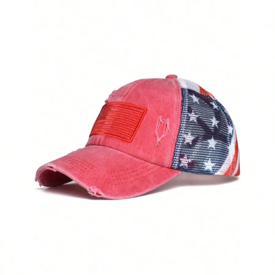 Unisex Mesh Baseball Cap with Embroidered Graphic Patch for Casual Outdoor Streetwear Style