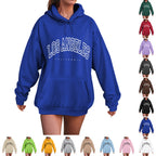 Oversized Collegiate Graphic Hoodie with Relaxed Fit for Everyday Streetwear