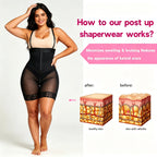 Premium Open-Bust High-Waisted Mid-Thigh Shaper with Lace Trim