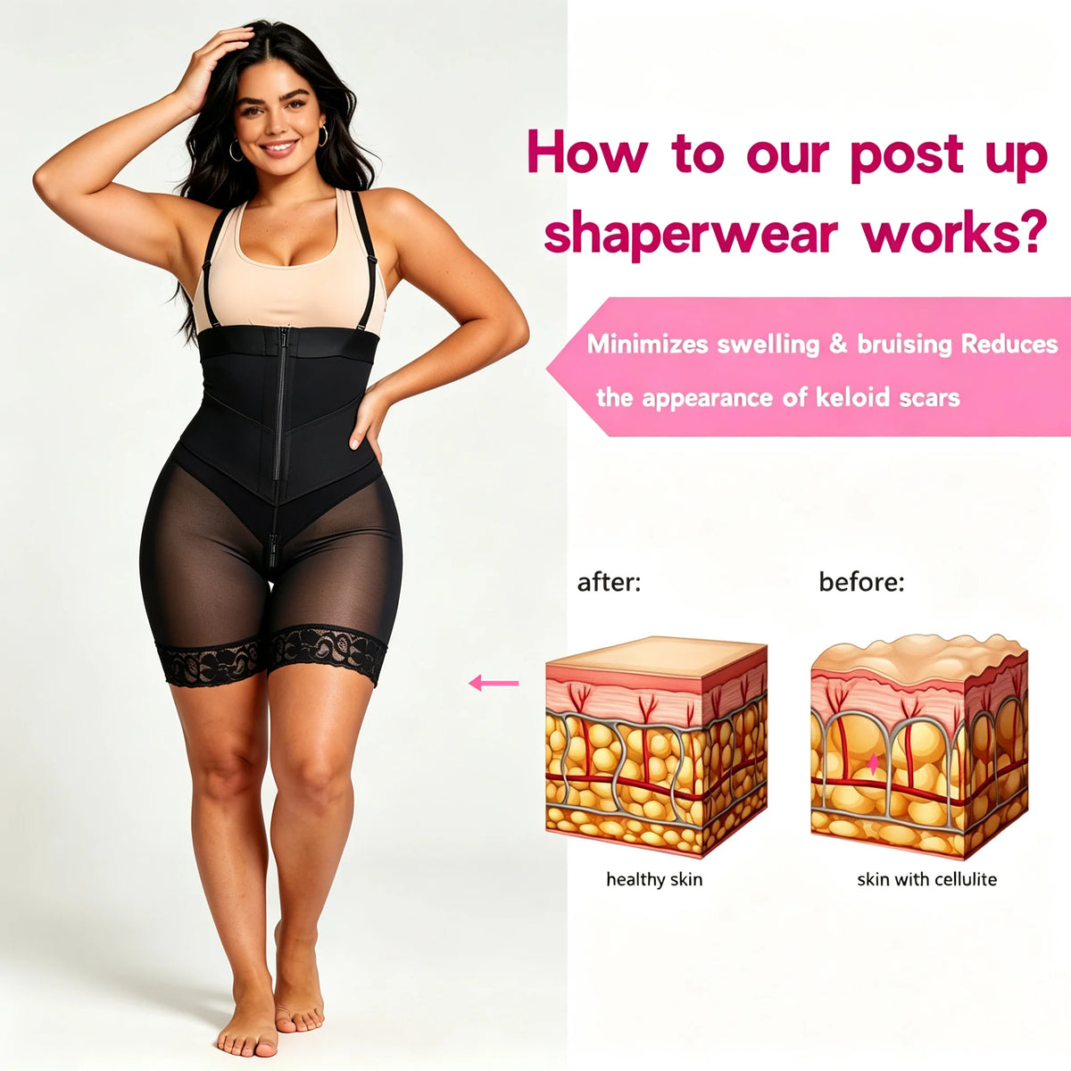 Premium Open-Bust High-Waisted Mid-Thigh Shaper with Lace Trim