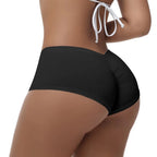 Seamless Solid White Boyshort Panty with Back Ruching Detail