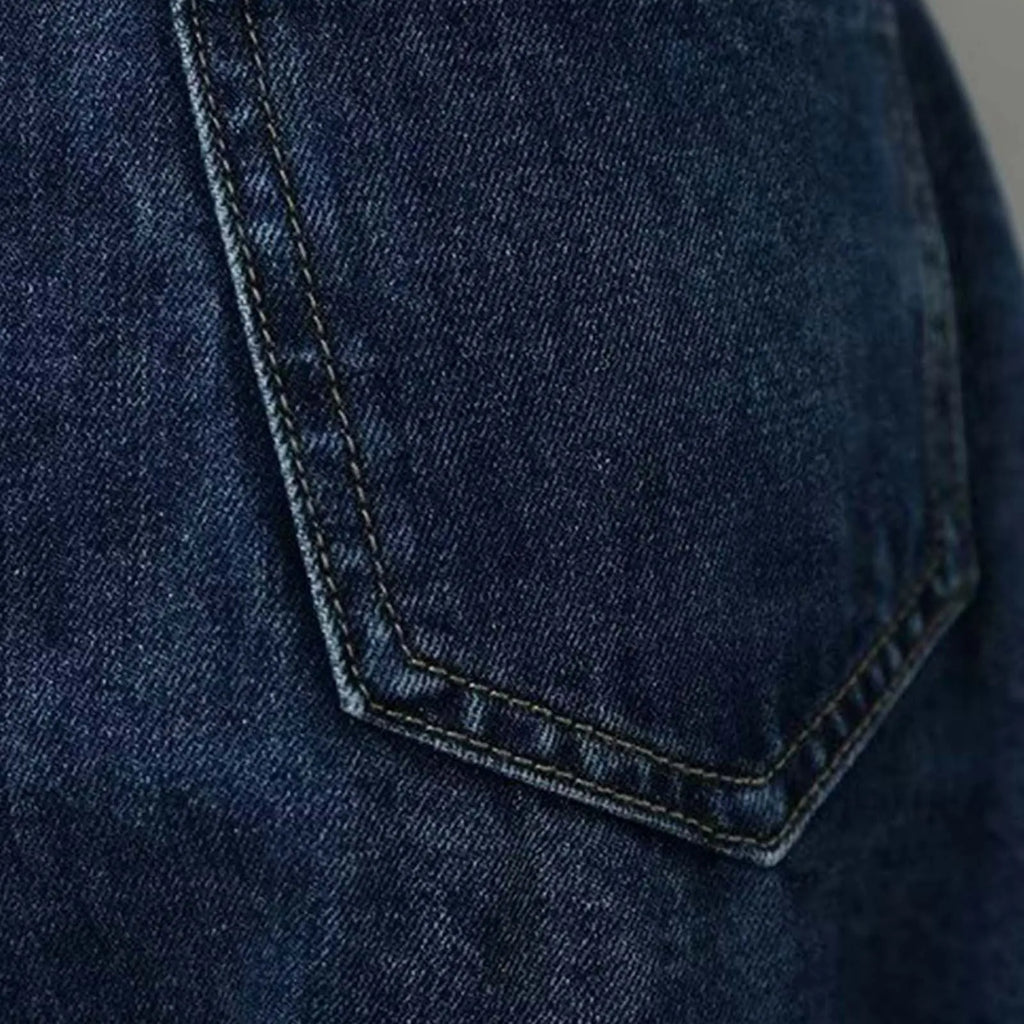 Structured High Waist Denim Skort With Wide A-Line Streetwear Silhouette