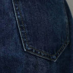 Structured High Waist Denim Skort With Wide A-Line Streetwear Silhouette