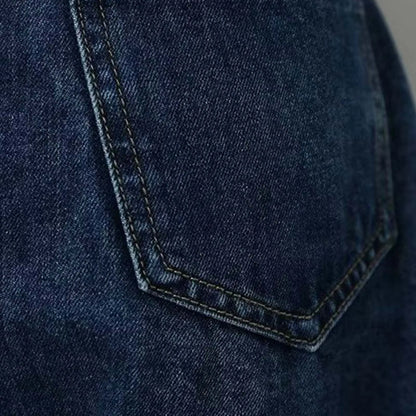 Structured High Waist Denim Skort With Wide A-Line Streetwear Silhouette