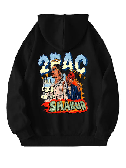 Heavyweight Vintage Graphic Streetwear Hoodie with Bold Back Artwork and Relaxed Fit