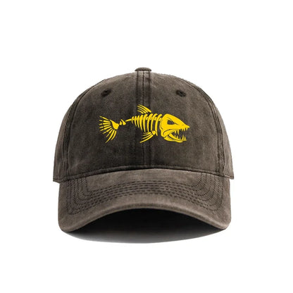 Unisex Vintage Washed Baseball Cap with Graphic Embroidery for Casual Outdoor Streetwear Style