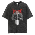 Anime Goth Graphic Shirt with Distressed Creature Manga Streetwear Design
