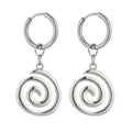Spiral Drop Earrings for Gothic Grunge and Alternative Fashion Styling