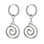 Spiral Drop Earrings for Gothic Grunge and Alternative Fashion Styling