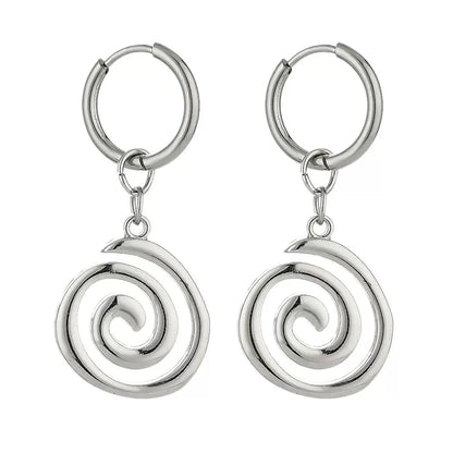 Spiral Drop Earrings for Gothic Grunge and Alternative Fashion Styling