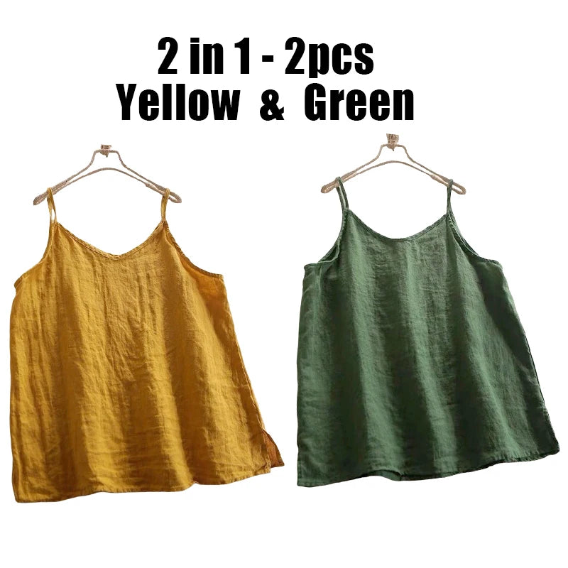 Relaxed V-Neck Camisole Tank Top with Lightweight Everyday Streetwear Styling