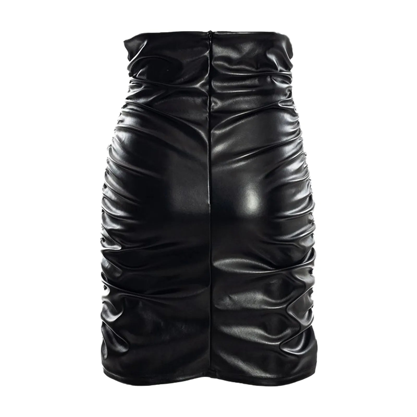High Waist Faux Leather Mini Skirt Slim Fit Alternative Fashion Bottom