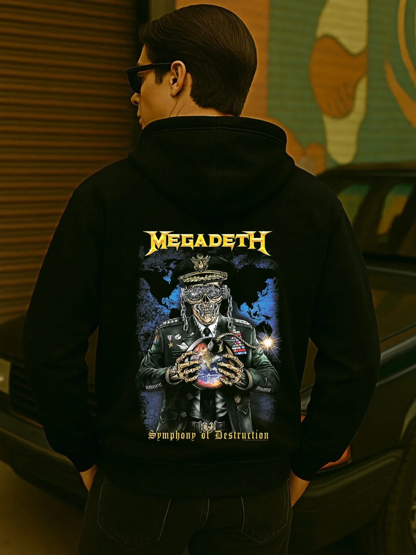 Oversized Graphic Streetwear Hoodie With Artistic Back Print Casual Design