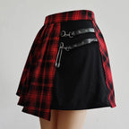 Plaid Pleated Mini Skirt High Waist Alternative Fashion Streetwear Bottom