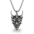 Demon Mask Pendant Necklace Gothic Punk Alternative Statement Jewelry