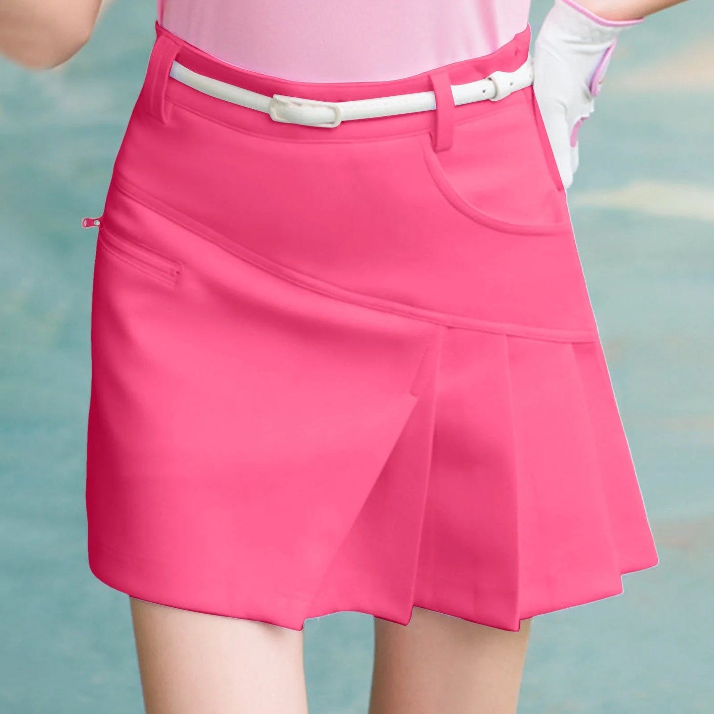 High Waist Asymmetrical Wrap Mini Skirt with Side Zip Streetwear Design
