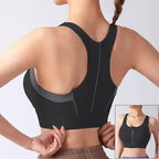 Structured Front-Zip High-Impact Sports Bra with Racerback Support