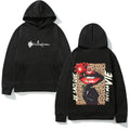 Leopard Graphic Streetwear Hoodie with Oversized Fit and Statement Back Artwork