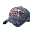 Vintage Washed Embroidered Baseball Cap Adjustable Curved Brim Casual Outdoor Hat