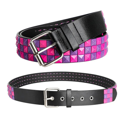 Studded Pyramid Belt for Punk Y2K Alternative Streetwear Fashion Styling