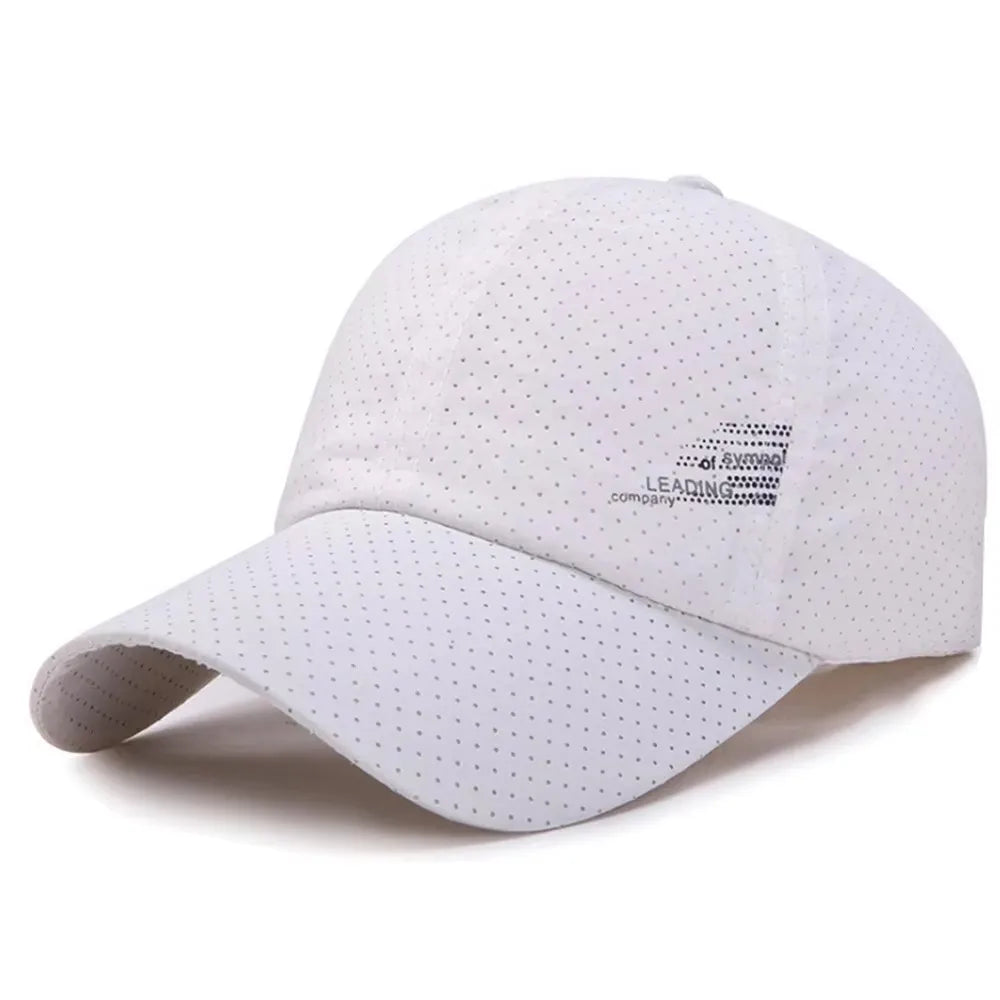 Unisex Quick Dry Baseball Cap with Adjustable Strap for Outdoor Sports and Everyday Wear