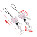 Y2K Charm Keychain with Bow Heart and Star Alternative Accessories