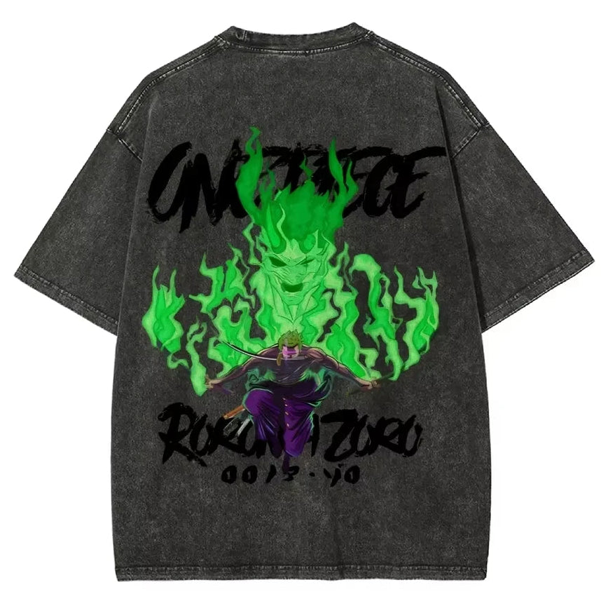 Dark Fantasy Manga Oversized Vintage Streetwear Graphic Casual T-Shirt