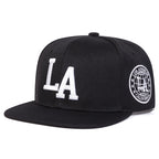 Embroidered Flat Brim Snapback Cap Adjustable Streetwear Hip Hop Fashion Hat