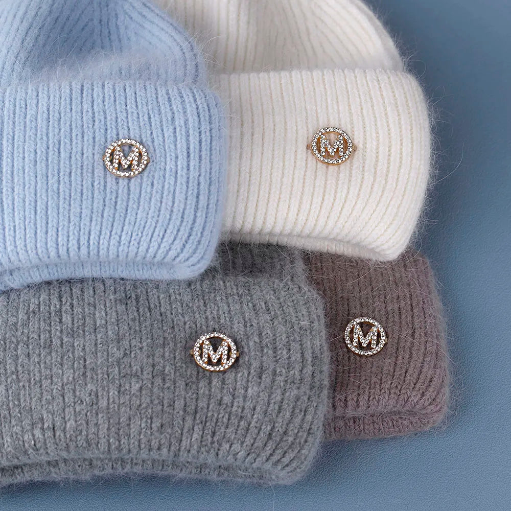 Soft Rabbit Fur Knit Beanie for Everyday Casual Outdoor Winter Fashion and Comfort Style