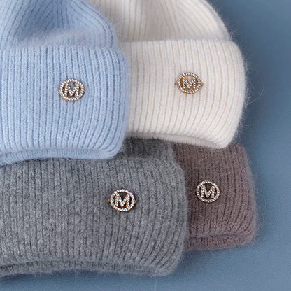 Soft Rabbit Fur Knit Beanie for Everyday Casual Outdoor Winter Fashion and Comfort Style