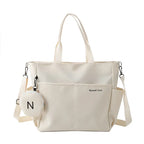 Structured Canvas Tote Messenger Bag with Large Capacity Everyday Design