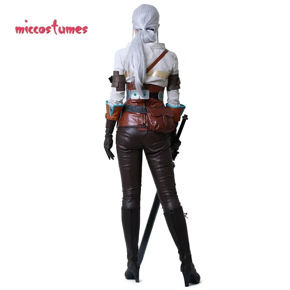 Women's Utility-Inspired Costume Set with Buckled Harness Details, Gloves and Waist Pouches