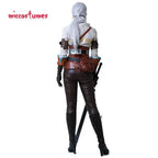 Women's Utility-Inspired Costume Set with Buckled Harness Details, Gloves and Waist Pouches
